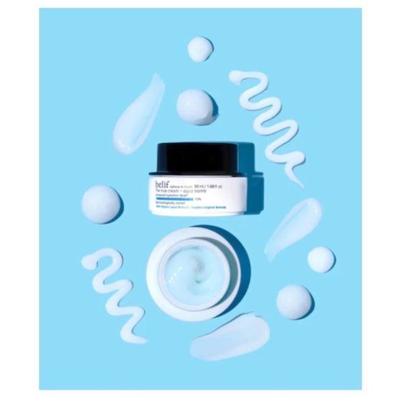 Belif The True Cream-Aqua Bomb, Gel, Hydration, Glow, Dry Skin, NEW - Mini 10 ml - Picture 4 of 9